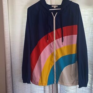 Main Strip Navy Windbreaker Jacket